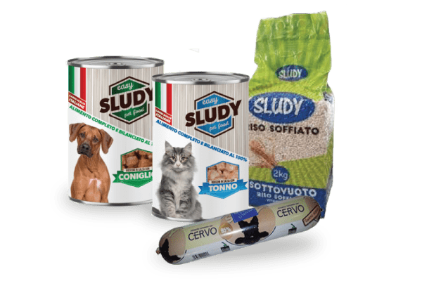alimenti per cani e gatti sludy